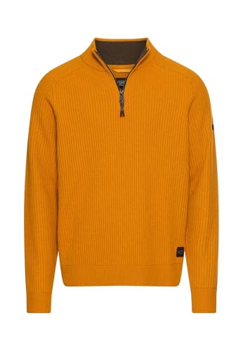 camel active Herren Strick-Troyer aus Reiner Lammwolle Gelb, Menswear-L