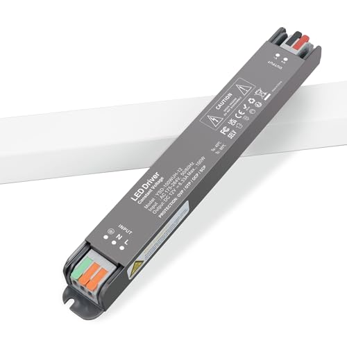 YAYZA! Trafo LED 12 V 100 W, Trafo 230 V a 12 V DC 8,3 A, fuente de alimentación LED de 12 V, controlador baja tensión, transformador de voltaje constante para tiras G4 MR16 Lámparas