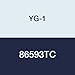 YG-1 86593TC Carbide End Mill, 5 Flute, 45 Degree Helix, Regular Length, TiCN Coated Finish, 3