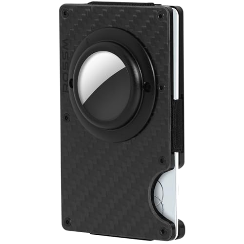 ROSSM Airtag Wallet - Slim Wallet with Airtag Holder - RFID Minimalist Wallet for Men with Cash...