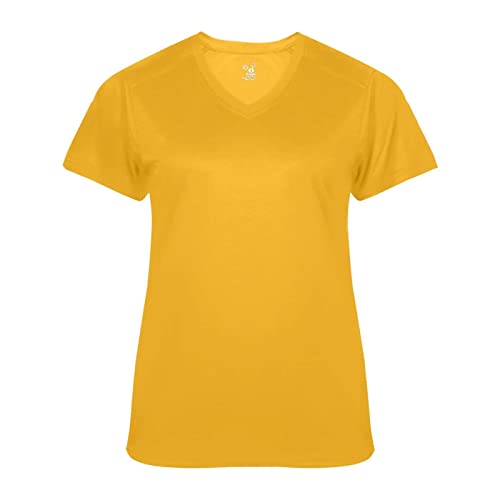 Badger Sports Ultimate Ladies' V-Neck Tee Gold 2X-Large