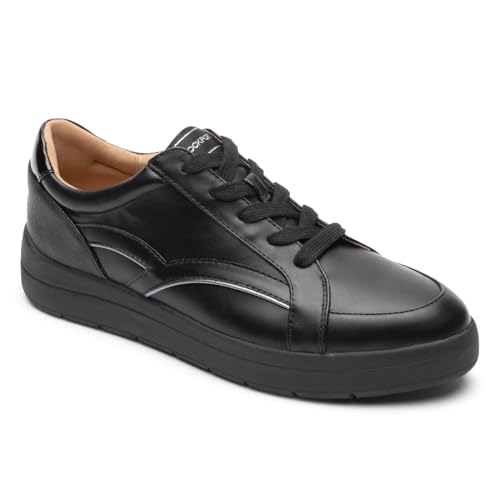 Rockport Women's Truflex Navya Leather Athletic Shoe Black Textile/Stynthetic Eco, Size 6 Medium by Rockport - Used condition - CA$25.84