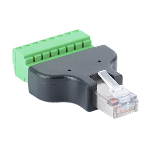RJ45 To 8PIN Screw Terminal Adapter Easy Installation For Networking Devices