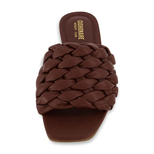 CUSHIONAIRE Women's Aramis woven slide sandal +Memory Foam, Wide Widths Available3