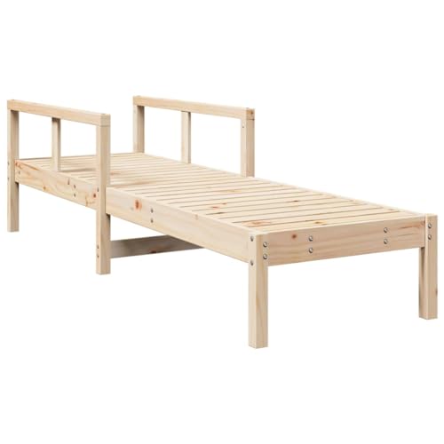 vidaXL Chaise Longue, Transat avec Dossiers Réglables et Accourdoirs, Bain de Soleil Jardin Piscine Terrasse Extérieur, Bois Massif de Pin