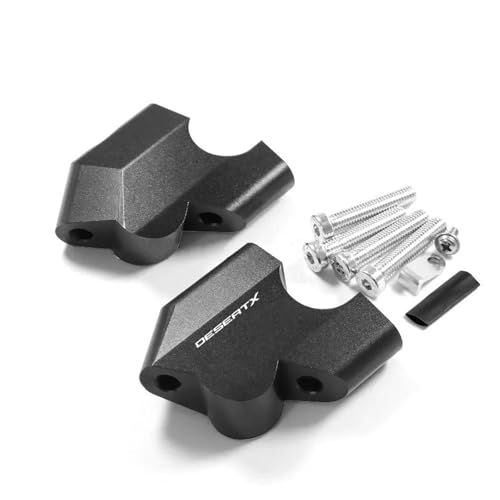 TAHDP Motorrad-Lenkererhöhung Für Ducati Desert X DesertX 2022 2023 2024 2025. Adapter-Verlängerungsregler Zur Erhöhung Der Rohrleitungshöhe. Riser-Extender(SCHWARZ 1)