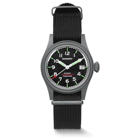 BODERRY Men's 38mm Titanium Automatic Watch Cover