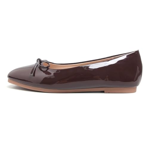 Image of Dear Time Women's Casual Foldable Ballet Flats Square Toe Ballerina Flats Shoes Comfortable
