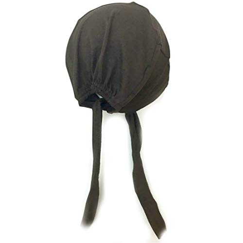 Tie-Back Hijab cap bonnet underscarf (Brown)