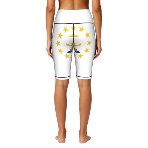 Legging taille haute doux imprimé drapeau Rhode Island athlétisme - 4