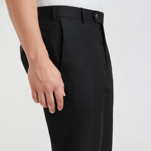 Image of Raymond Men's Slim Fit Mid Rise Structure Pattern Poly Viscose Blend Pleatless Formal Trouser