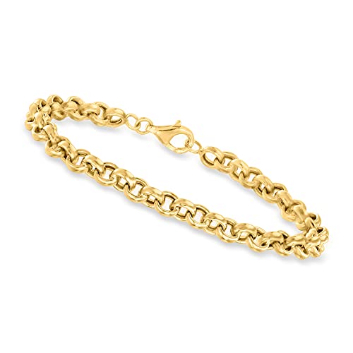 Canaria 10Kt Yellow Gold Rolo-Link Bracelet. 7 Inches #TOP2