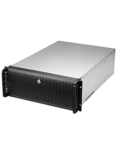 Rosewill 4U Server Chassis 11 Bay Server Case 8X 3.5 + 3X 5.25 HDD, E-ATX, Rackmount Server Case, Include Front 5X 120mm Fans Rear 2X 80mm Fans Metal Rack Mount Computer Case 25" Deep, RSV-L4000U