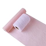 Bloomhüan Vlies Tischläufer Rosa 30 cm x 25 m: Tischläufer Rosa & Weiße Dekorative Spitzenbänder - Dekoratives Tischband - für Geburtstage & Hochzeiten Bunte Dekoration zu besonderen Anlässen
