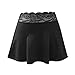 Women's Sexy See Through Sheer Micro Skirts High Waist Party Lace Trim Short Skirt Rave Novelty Clubwear Black Large