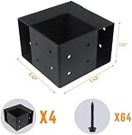 Heavy Duty Workbench Bracket Kit – Set of 4 Steel 3-Way Brackets for 4x4 and 2x4 Lumber, Ideal for DIY Garage Work Bench Legs, Woodworking Tables, Workshop Shelves, Planer Stands, and Kitchen Islands