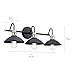 Kichler Clyde 3 Light Bathroom Vanity in a deep Black Finish, for Bathrooms, (7.25