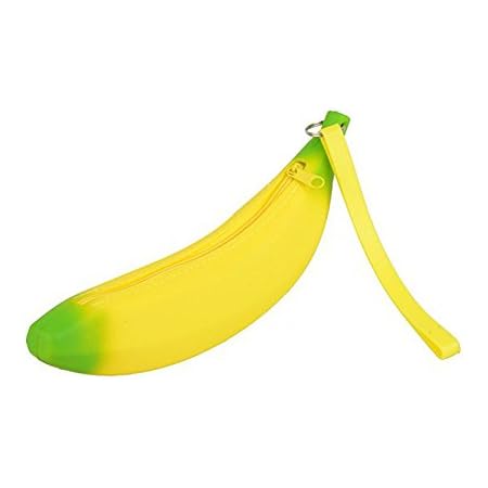 Amazon とっても柔らか ばなな シリコーン ペンケース おやつ入れ ポーチ バナナ 文房具 オフィス用品 文房具 オフィス用品
