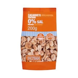 'Cacahuete tostado Hacendado pelado 0% sal añadida Paquete 200 g Pack 2'
