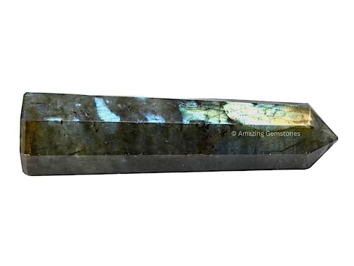 Image of Amazing Gemstone Labradorite Crystal Towers - Natural Healing Crystal Point Obelisk for Reiki Healing and Crystal Grid (3 inch to 4 inch INCH)