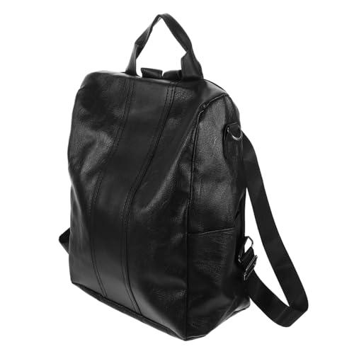 KOMBIUDA Mochila de PU Antirrobo para Mujer con Correa y Gran Capacidad Bolsa de Hombro Casual para y Color Negro KOMBIUDA Mochila de PU Antirrobo para Mujer con Correa y Gran Capacidad Bolsa de Hombro Casual para y Color Negro