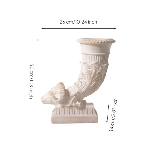 Vase tête de bélier en céramique, objet d'art de collection - 6