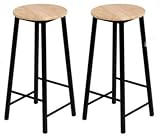 TABOURET BAR LOT 2 Tabouret Haut Bar 4 Pieds Metal Industriel Design LOFT Rond Friends