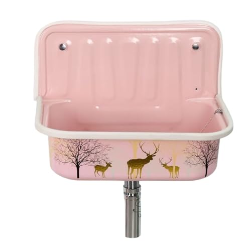 WGM新登場ステンレス鋼シングルボウルシンク壁掛けコーナー洗面台キッチンシンク洗面台小さなシンクコーナーキッチンバスルーム洗面所43x33x36cm (B)