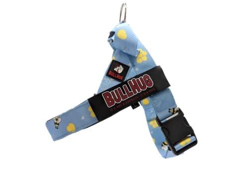 BULLHUG Adjustable Dog Harness– No Pull, No Choke – for English Bulldogs, French Bulldogs, Pugs & Broad-Chested Breeds – Easy, Safe Walks (Bumble BEE, XL)