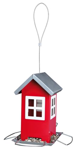 Trixie 55630 Futterhaus, 1.000 ml/20 cm, rot/silber
