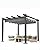 GAOMON 10x10 Ft Outdoor Aluminum Pergola with Upgraded Retractable Canopy, Outdoor Shelter Suitable for Gardens, Backyard, Lawn, Deck - Grey.