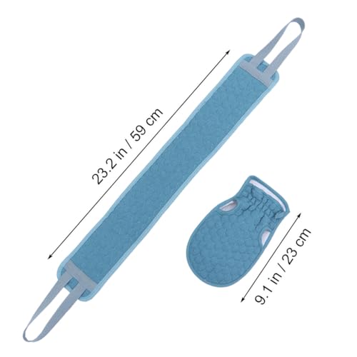 Serviette de bain exfoliante corps bleu serviettes gommage doux