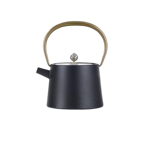 Ornatego 南部鉄器 鉄瓶 やかん 直火対応 大容量1200mL 鋳鉄製 急須 ティーポット 茶道具 おしゃれ 保温性 鉄分補給 健康維持 木製ハンドル付き IH対応 湯沸かし お茶 コーヒー用 ギフトにも最適