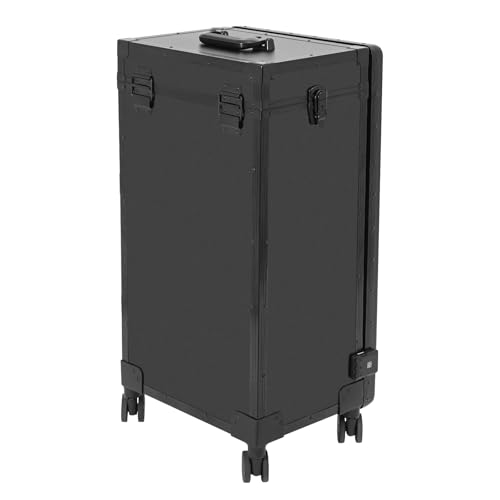 Maletín de maquillaje multifuncional 4 en 1, maletín de maquillaje, maletín de maquillaje, maletín de peluquería 38,6 x 32 x 69,7 cm, tres tipos de interfaces de alimentación, para maquilladores