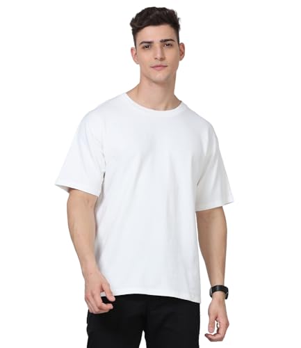 Image of Not Funny 280 GSM Pure Organic Cotton Oversized t Shirts for Men | Drop Shoulder Tshirt for Men & Boys (Available in Black, Blue, Beige,Orange & White)