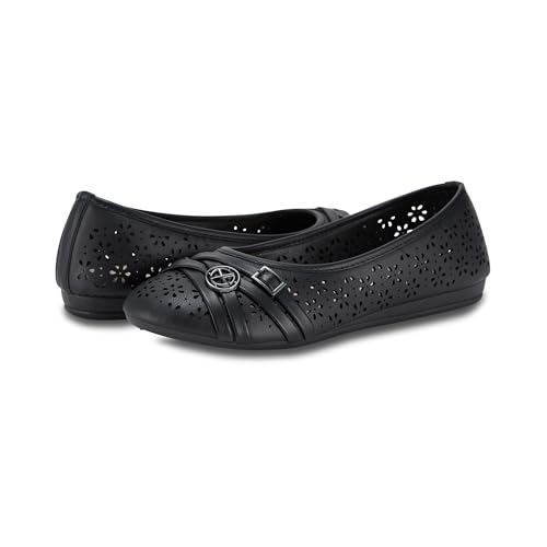 Women’s Ballet Flats – Comfortable Slip-On Dress Shoes, Perforated Lightweight Casual Flats for Work & Everyday Wear