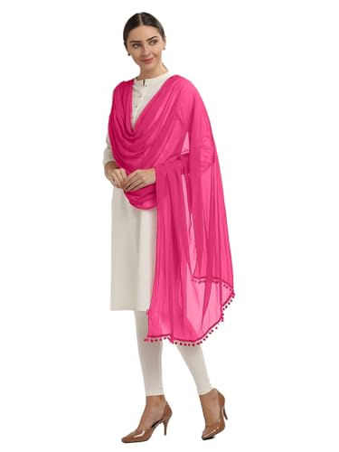 Image of Morrio Chiffon Solid Dupatta For Women