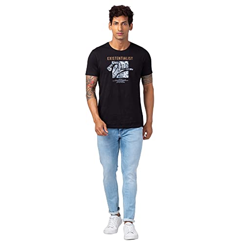 Image of Spykar Men's Kano Slim Fit Mid-Rise Jeans (Ankle Length)
