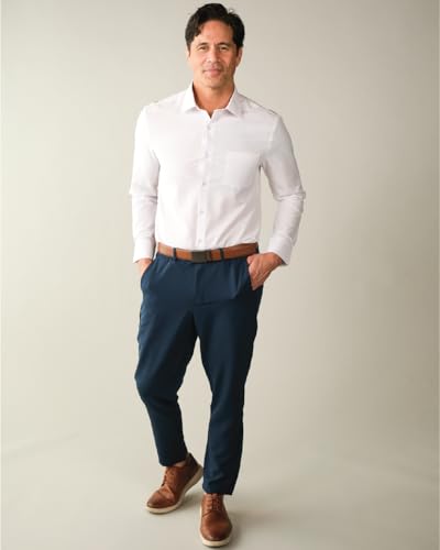 &COLLAR Slim Fit/Athletic Fit Long Sleeve Performance Men's Dress Shirt4