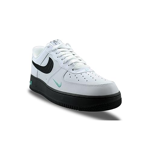 Nike Nike Air Force 1 '07 LV8 Unisex Shoes, White/Black/Washed Teal, 12.5 Women/11 Men