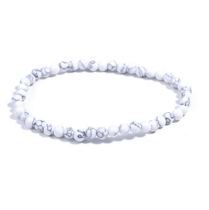 Bracelet en opale blanche naturelle élastique pour éliminer l'inconfort des bijoux
