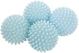 S&T INC. Reusable Plastic Dryer Balls, Fabric Softener for Laundry, Light Blue, 2.5 in, 4 Pack