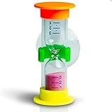 Clienis® | 3 Minuten Sanduhr perfekt für das Zähneputzen mit Kindern | Zahnputzuhr mit Saugnapf für Kinder | KAIplus