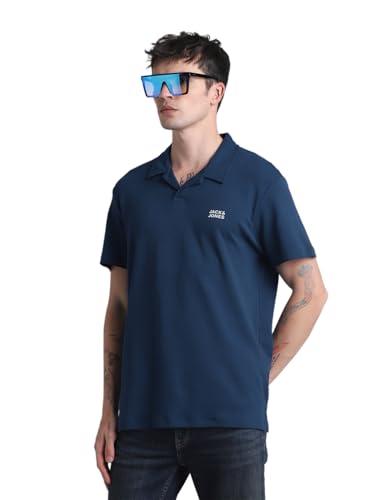 Image of Jack & Jones Polo Collar Slim Fit Pure Cotton T-Shirt