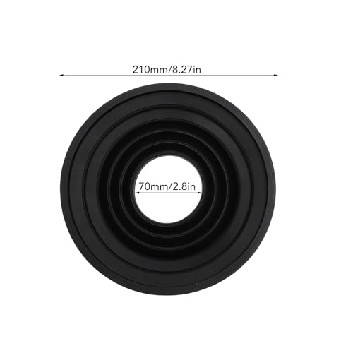 Silicone Lens Hood, Anti Reflective Camera Lens Hood, Foldable Lens Shade, DSLR Reversible Lens Hoods (70mm)
