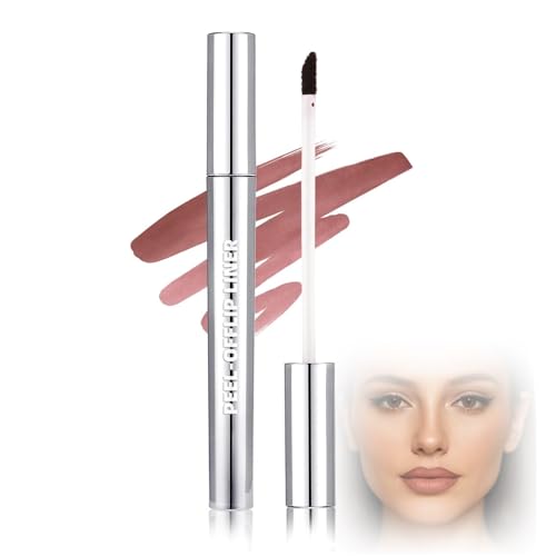 Waterproof Peel Off Lip Stain Long-Lasting Matte Lip Tint — Tattoo Lip Liner Gloss with Hyaluronic Acid, Transfer-Proof Smudge-Resistant Formula, Easy Peel & Reveal, Highly Pigmented Color(Deep Mauve)