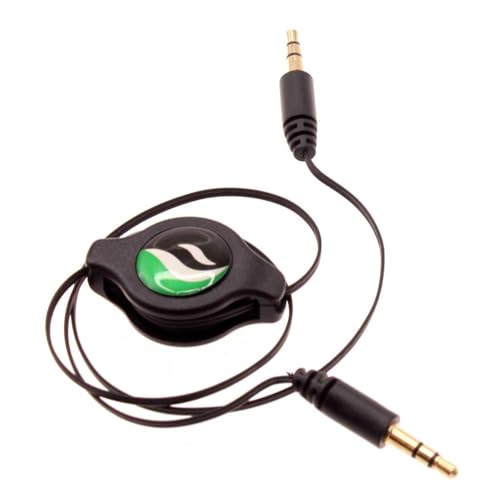 Cable Retráctil Auxiliar 3.5 mm Jack Negro miniatura 1