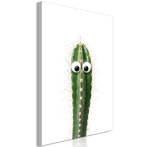 artgeist Acoustic Canvas Wall Art Print Cactus 24x35 in - 1pcs Picture with Acoustic Foam Sound Print Artwork Room Acoustics Soundproofing b-A-0397-b-a