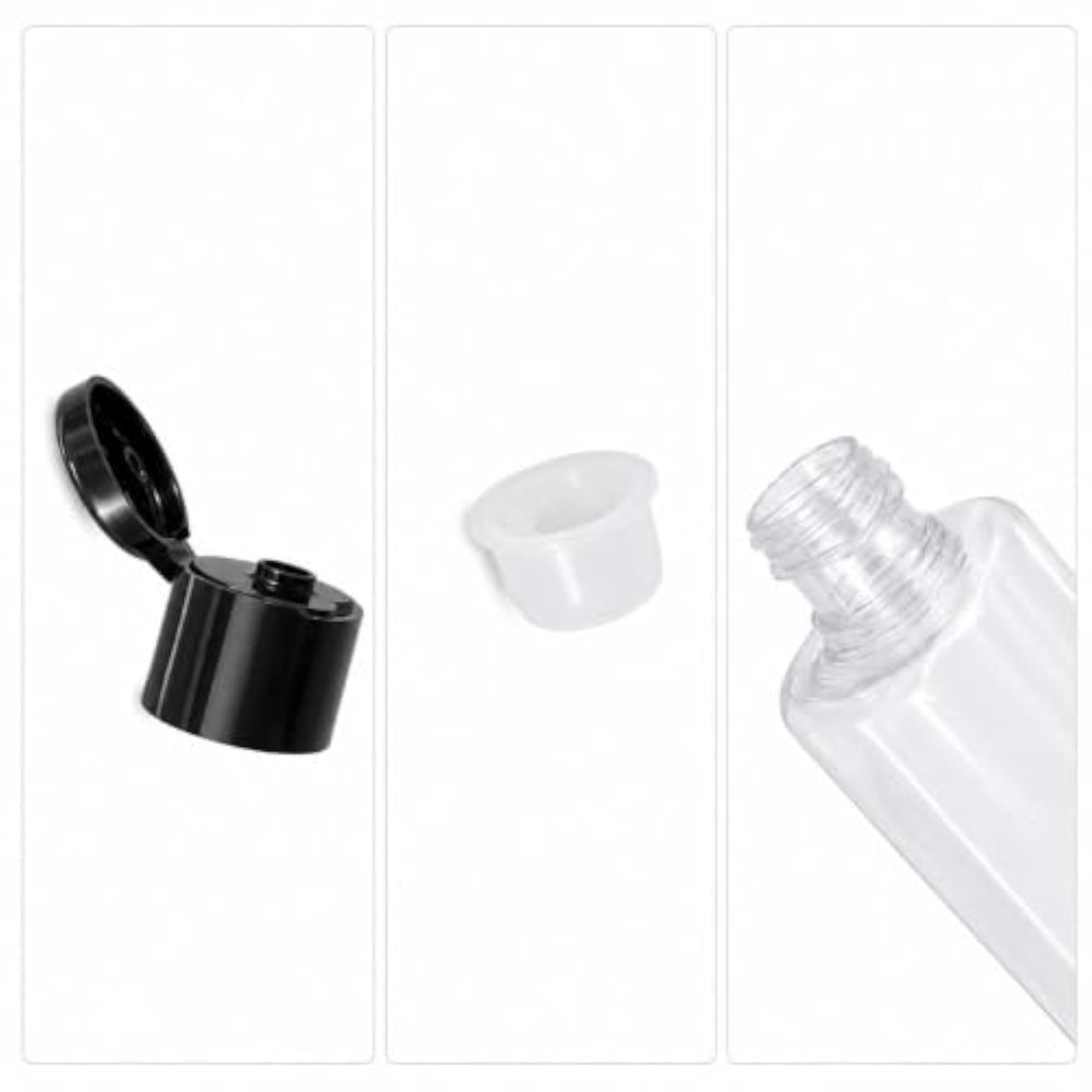 100ml Empty Clear Plastic Bottles for Travel & Toiletries