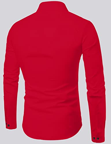 Image of Combo of Men Cotton Polyester Blend Regular Fit Striped Full Sleeve Casual Shirt Pack of 2